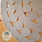 Round jute rug shape10