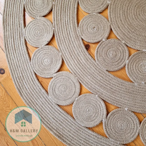 Round jute rug shape10