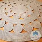 Round jute rug shape10