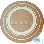 Round jute&cotton rug shape5