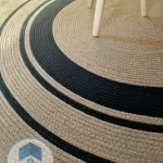 Round jute&cotton rug shape4