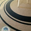 Round jute&cotton rug shape4