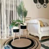 Round jute&cotton rug shape4