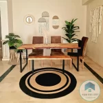 Round jute&cotton rug shape6