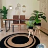 Round jute&cotton rug shape6