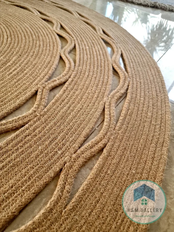 Round jute rug shape7