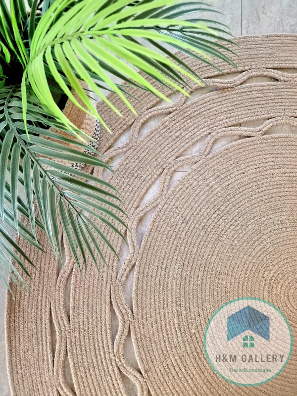 Round jute rug shape7