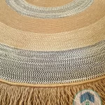 Round jute&cotton with tassels rug shape8