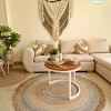 Round jute&cotton with tassels rug shape8