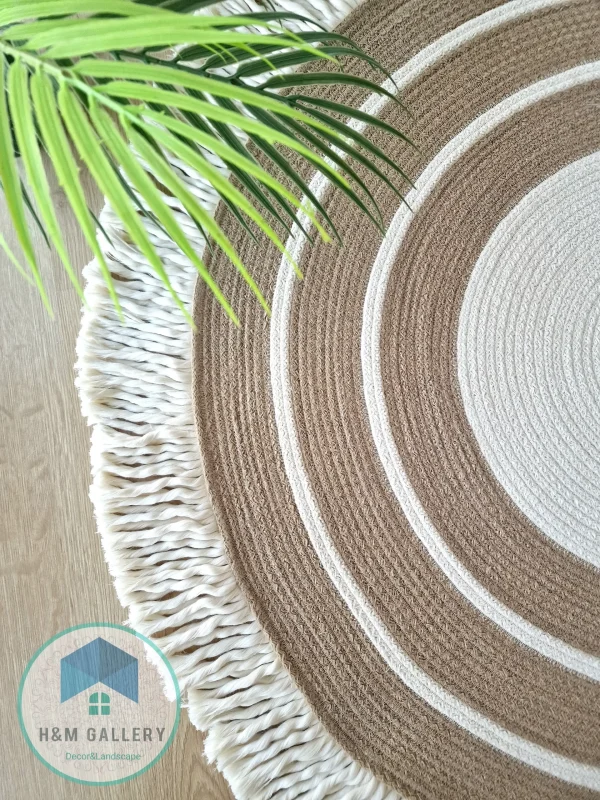 902 Round jute&cotton with tassels rug shape9