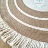 903 Round jute&cotton with tassels rug shape9