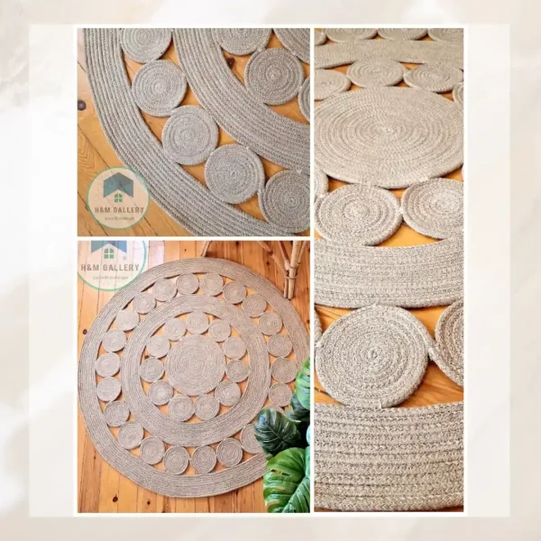 Round jute rug shape10
