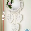 Macrame Mirror with feathers shape12