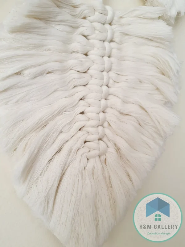 Macrame Mirror with feathers shape12