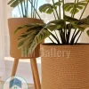 pot 10026 Plant pot with wooden stand shape8