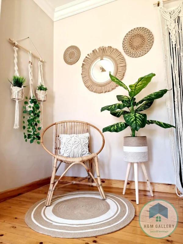 Plant pot with wooden stand shape7