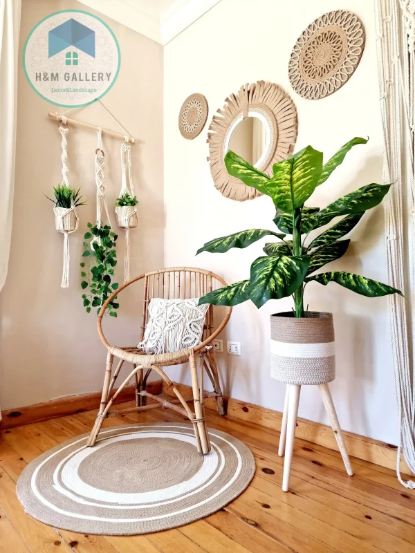 Plant pot with wooden stand shape7