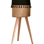 Plant pot with wooden stand shape6