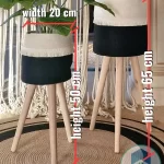 Plant pot with wooden stand shape5