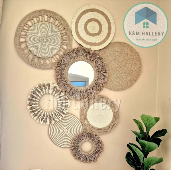 jute & cotton wall decor shape11