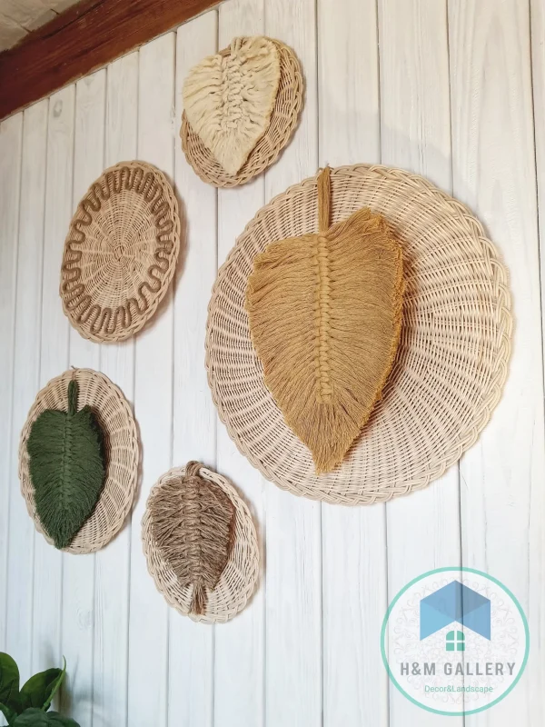 bambo&cotton feather wall decorations shape9 set