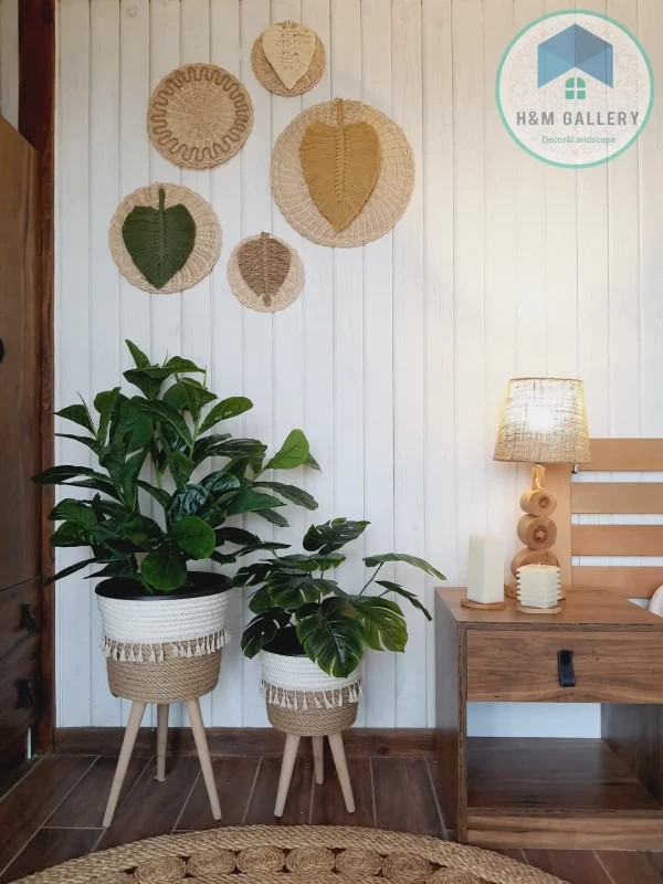 bambo&cotton feather wall decorations shape9 set