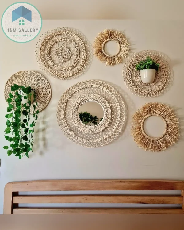 bambo wall decorations shape3 set