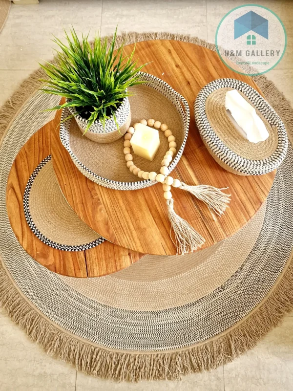 Jute round tray