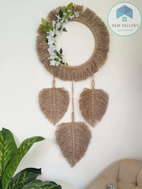 jute feathers wall decor shape17