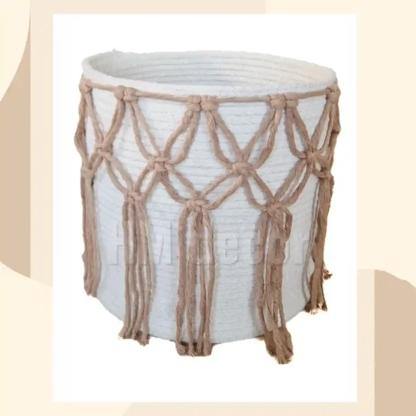 Pot with macrame shape12