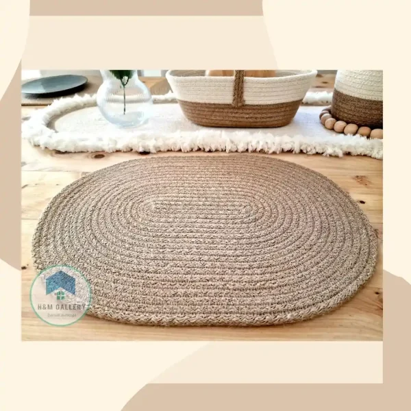 oval placemat jute shape 27