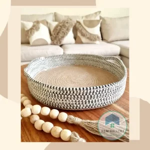 Jute round tray