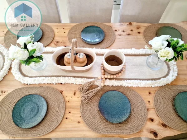 oval placemat jute shape 27