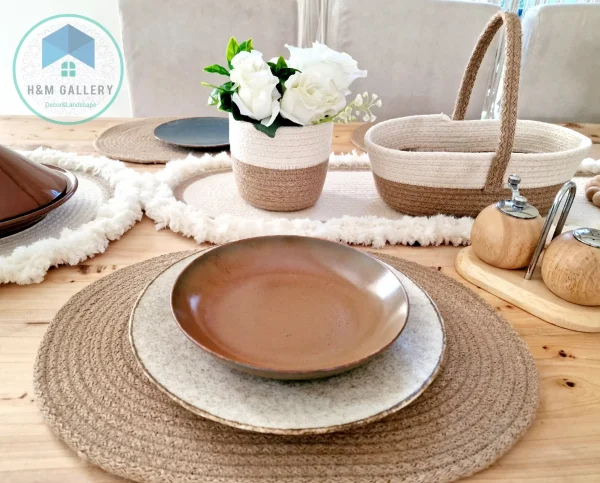 oval placemat jute shape 27