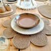 flower placemat jute shape 23