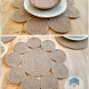 flower placemat jute shape 23