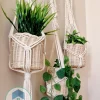 macrame hanging with pot&plant 6