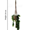 wall hang shape 33 macrame hanging with pot&plant 3