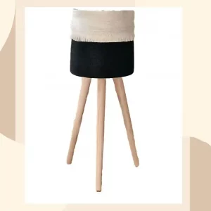 Plant pot with wooden stand shape5