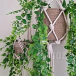 macrame hanging with pot&plant 8