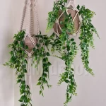 macrame hanging with pot&plant 8