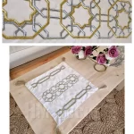 Silver&Gold side table runner