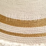 cotton with golden rope rug shape1