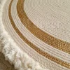 cotton with golden rope rug shape1