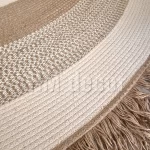 Round jute&cotton with tassels rug shape10