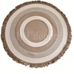 Round jute&cotton with tassels rug shape10