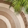 Round jute&cotton with tassels rug shape10