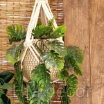 macrame hanging with pot&plant 9
