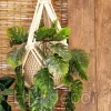 wall hang shape 72 macrame hanging with pot&plant 9
