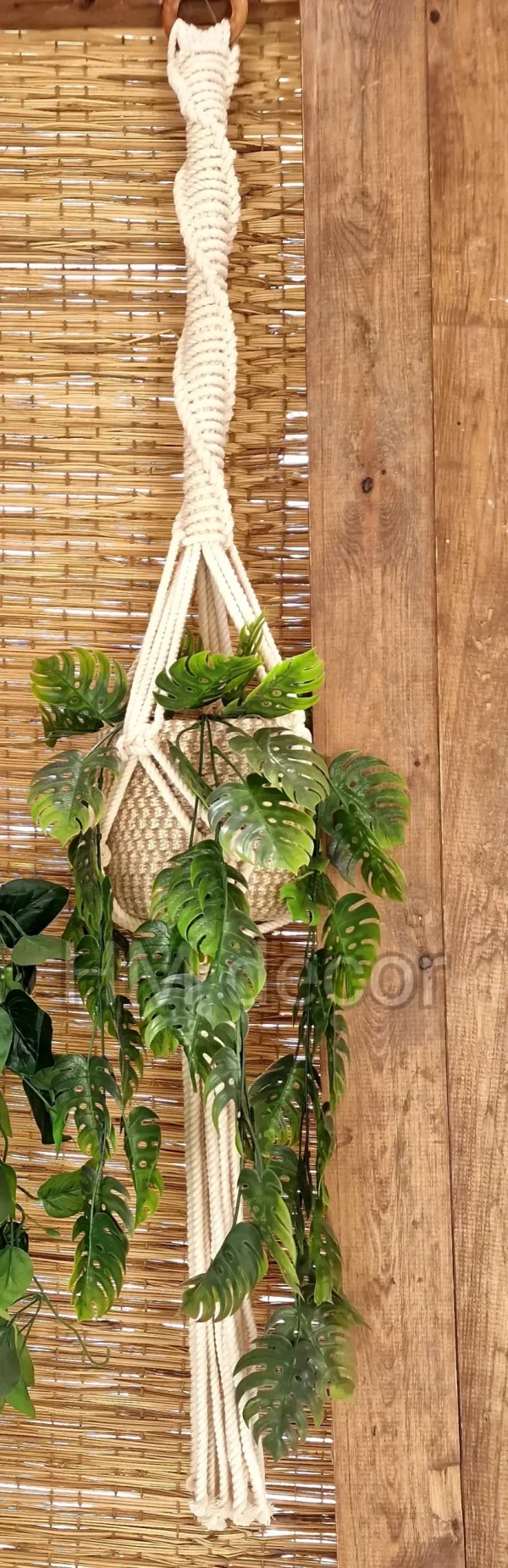 wall hang shape 72 macrame hanging with pot&plant 9
